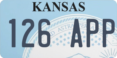 KS license plate 126APP