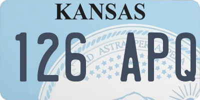 KS license plate 126APQ