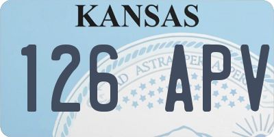 KS license plate 126APV