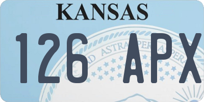 KS license plate 126APX
