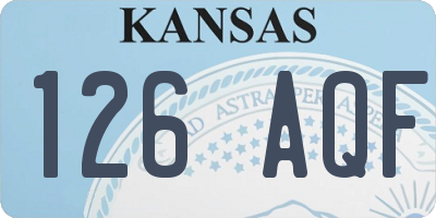 KS license plate 126AQF