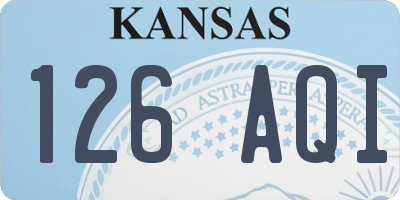 KS license plate 126AQI