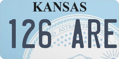 KS license plate 126ARE