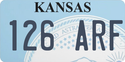 KS license plate 126ARF