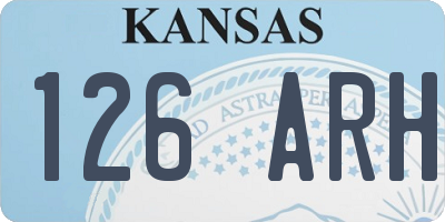 KS license plate 126ARH
