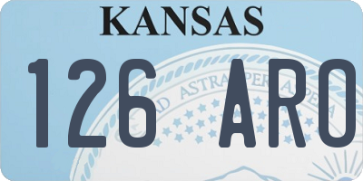 KS license plate 126ARO
