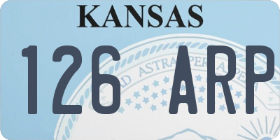 KS license plate 126ARP