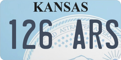 KS license plate 126ARS