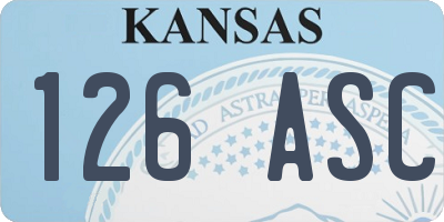 KS license plate 126ASC