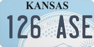 KS license plate 126ASE