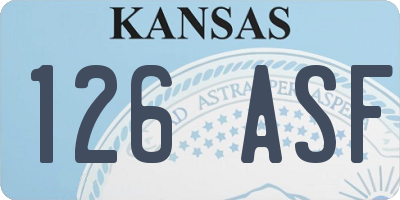 KS license plate 126ASF