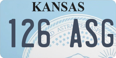 KS license plate 126ASG