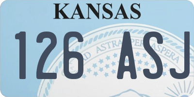 KS license plate 126ASJ