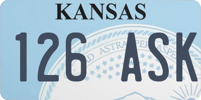 KS license plate 126ASK