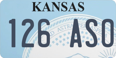 KS license plate 126ASO
