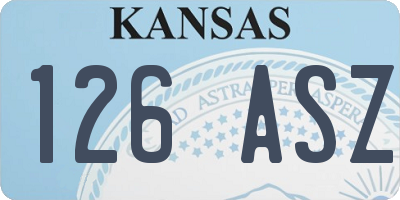 KS license plate 126ASZ