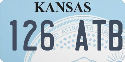 KS license plate 126ATB