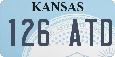 KS license plate 126ATD