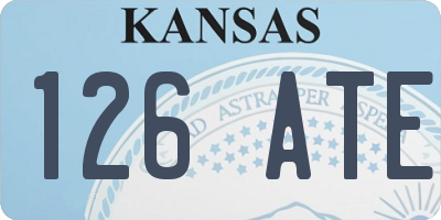 KS license plate 126ATE
