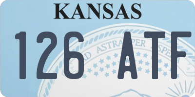 KS license plate 126ATF
