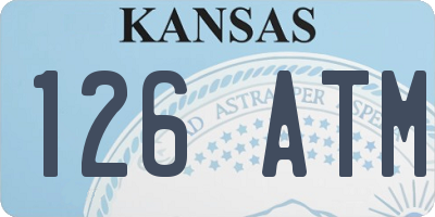 KS license plate 126ATM