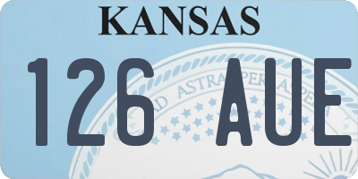 KS license plate 126AUE