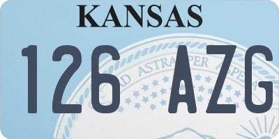 KS license plate 126AZG