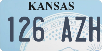 KS license plate 126AZH