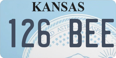 KS license plate 126BEE