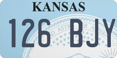 KS license plate 126BJY