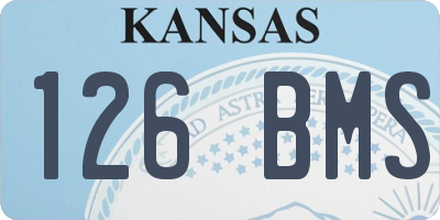 KS license plate 126BMS