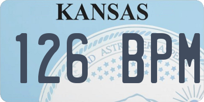 KS license plate 126BPM