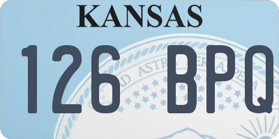 KS license plate 126BPQ