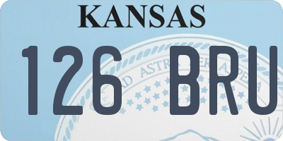 KS license plate 126BRU