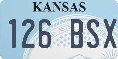 KS license plate 126BSX