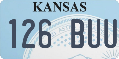 KS license plate 126BUU