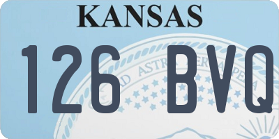 KS license plate 126BVQ