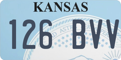 KS license plate 126BVV