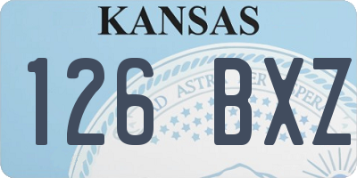KS license plate 126BXZ