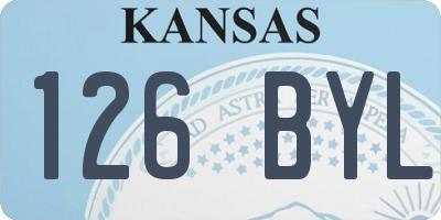 KS license plate 126BYL
