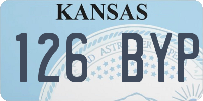 KS license plate 126BYP