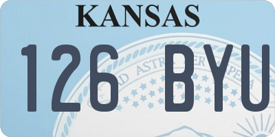 KS license plate 126BYU