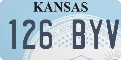 KS license plate 126BYV
