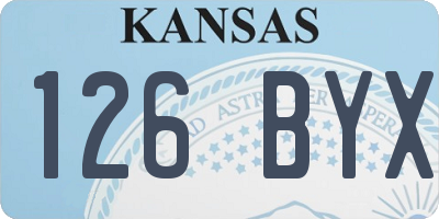KS license plate 126BYX