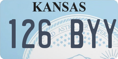 KS license plate 126BYY