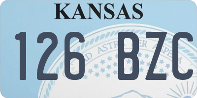 KS license plate 126BZC