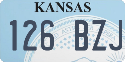 KS license plate 126BZJ