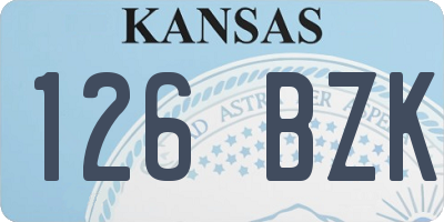 KS license plate 126BZK