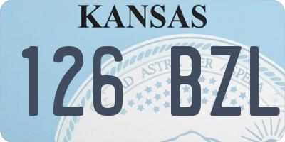 KS license plate 126BZL