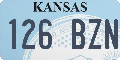 KS license plate 126BZN